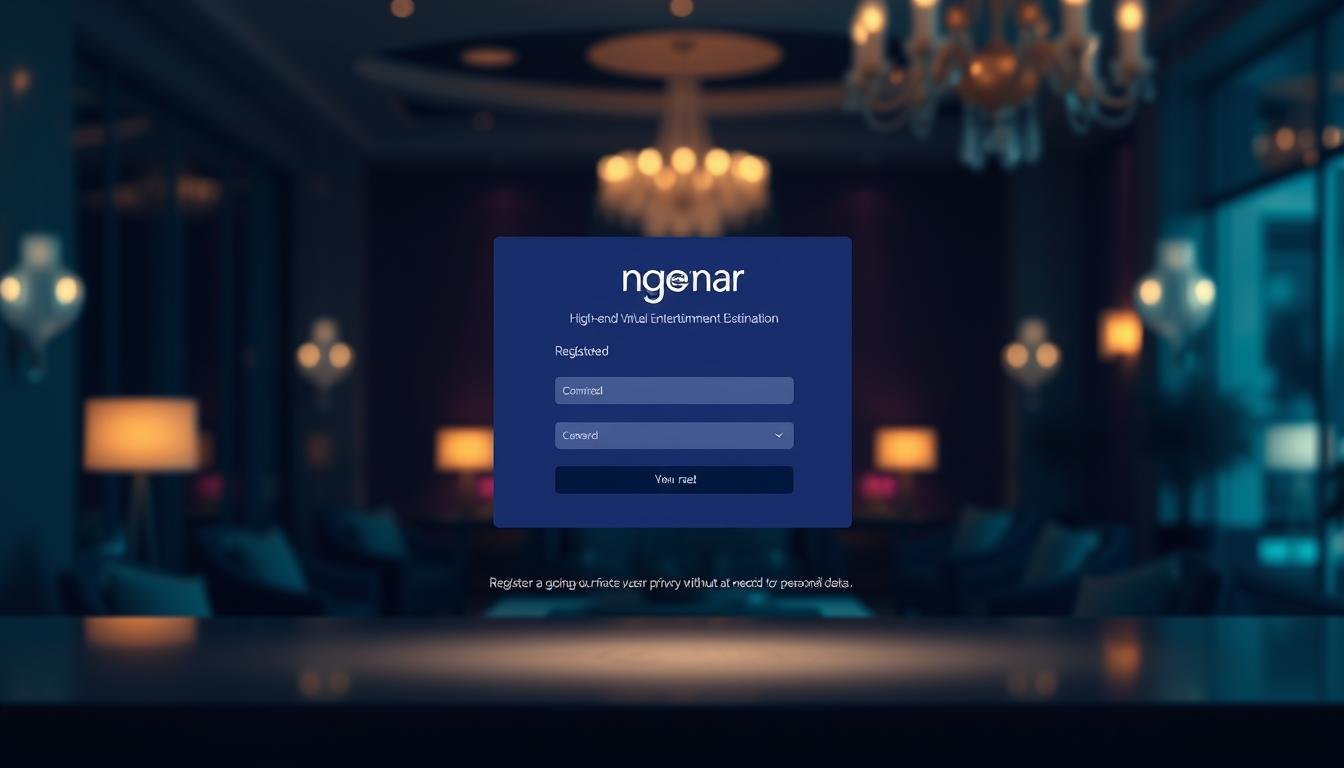 A sleek, modern interface with a clean, minimalist design showcasing the registration process for UTown, a high-end virtual entertainment destination. Soft lighting illuminates a centered registration form with simple input fields, emphasizing the streamlined, privacy-focused experience. The background blurs into an elegant, dimly-lit ambiance, conveying a sense of exclusivity and discretion. The entire scene radiates a sophisticated, discreet atmosphere, reflecting UTown's commitment to preserving user privacy without the need for personal data.